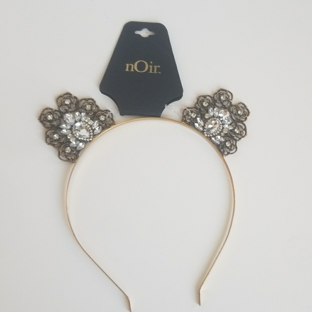 🏷5/$25 noir cat headband with jewels nordstrkm